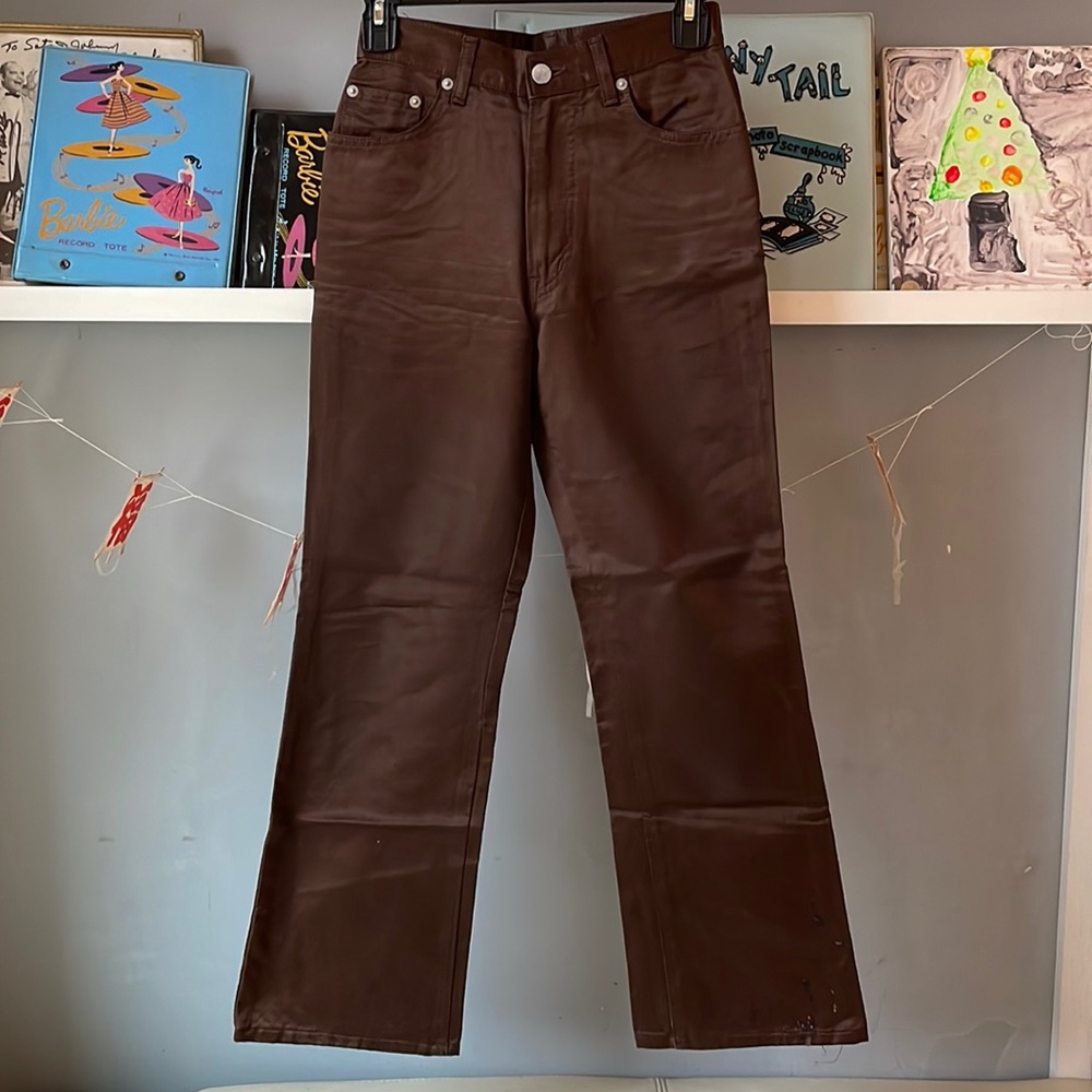 Vintage Fiorucci Safety jeans shinny pant 28